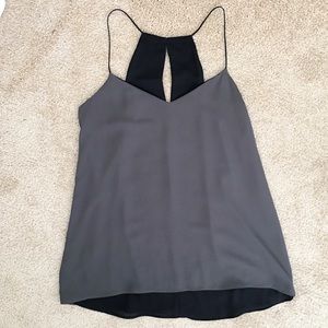Express Strappy Reversible Gray/Black Tank - Large